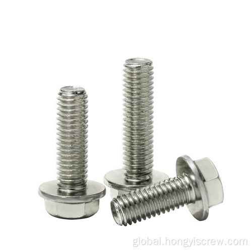  Stainless Steel Metric Flange Bolts Titanium Flange Hex Bolts With Flange 14mm Factory